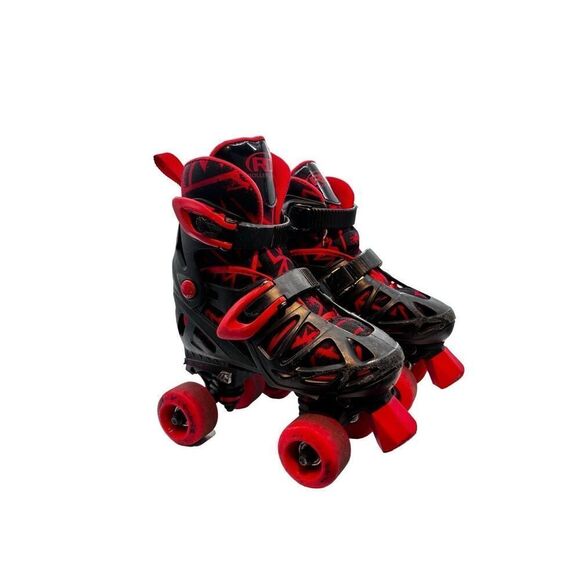 Roller derby Adjustable Red & Black Quad Roller Skates – Youth Size 12-2 - Picture 3 of 9